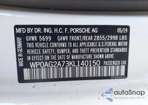 2019 Porsche Panamera Gts из США, поврежденный, VIN WP0AG2A73KL140150